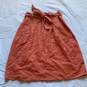 burnt orange skirt